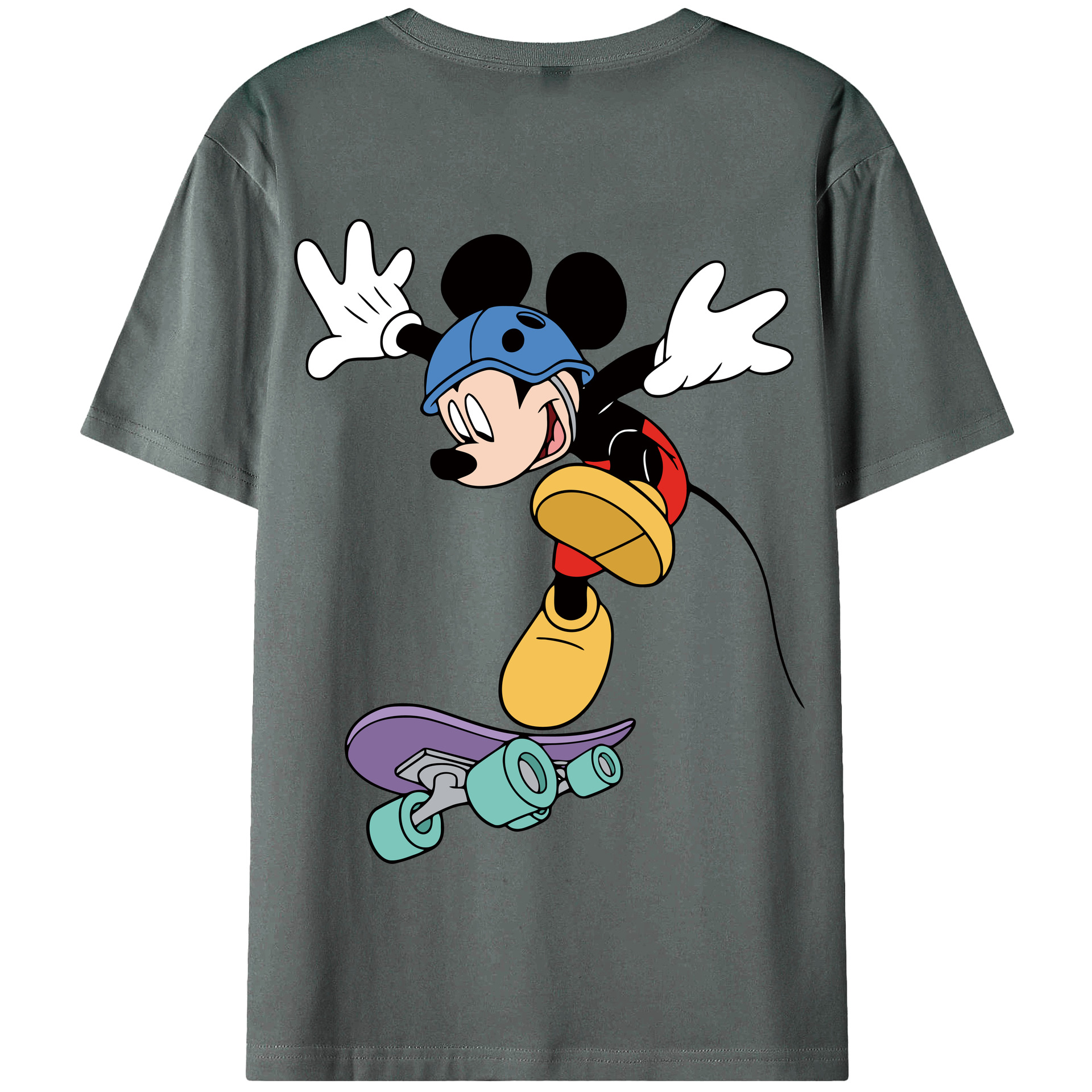 （画像用） ミッキーマウス Mickey Mouse 綿100％半袖Tシャツ（背面プリント）